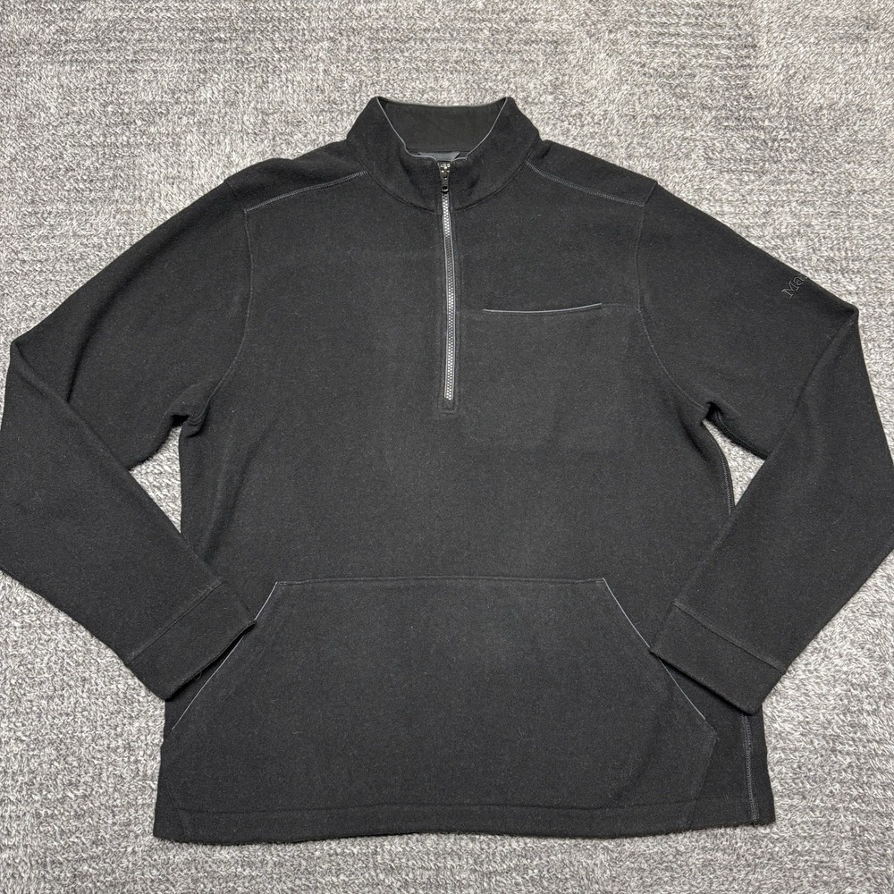 Marmot Fleece Pullover Quarter Zip Black Mens Size XL Made in‎ USA